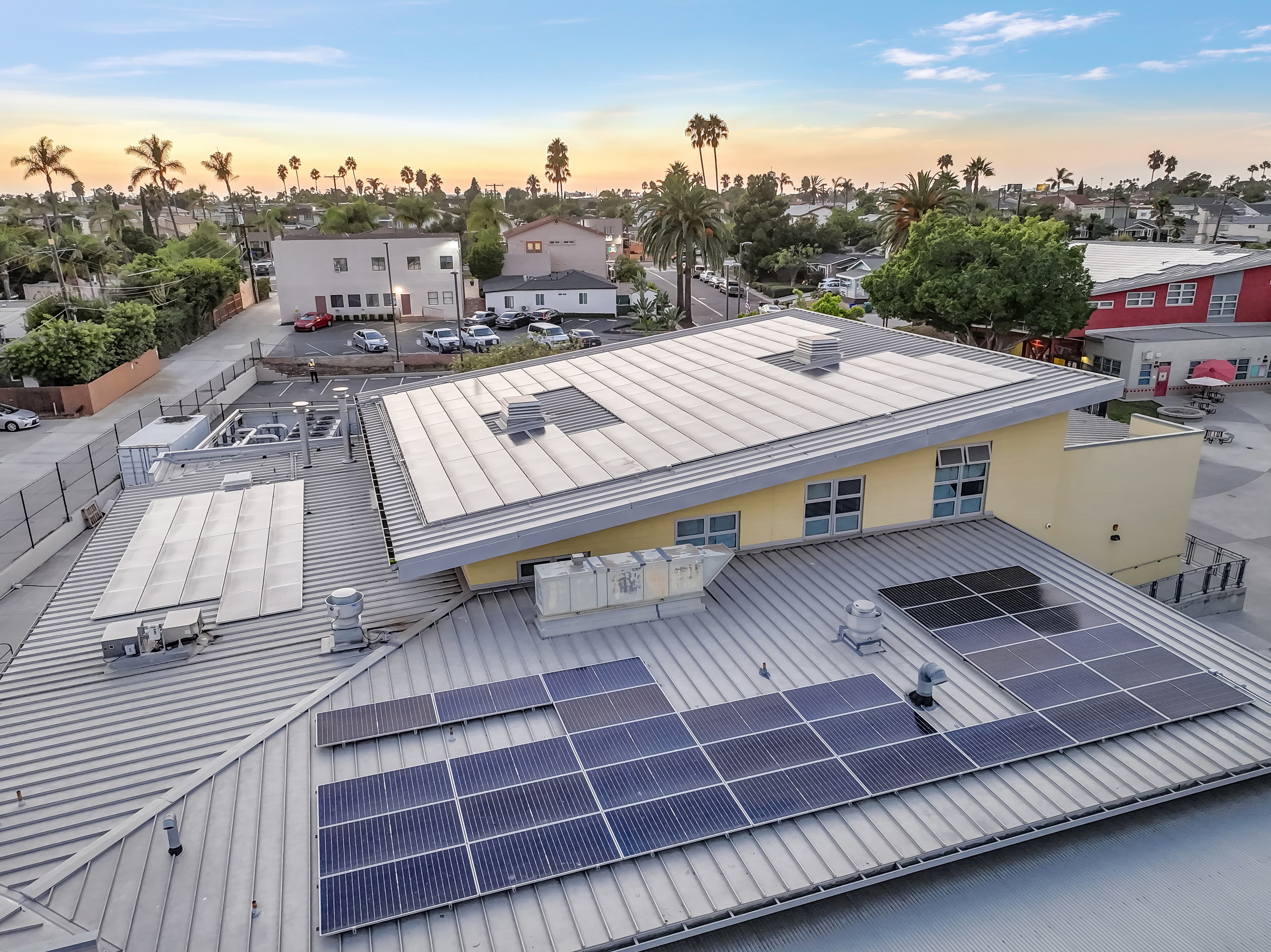 Commercial solar installation