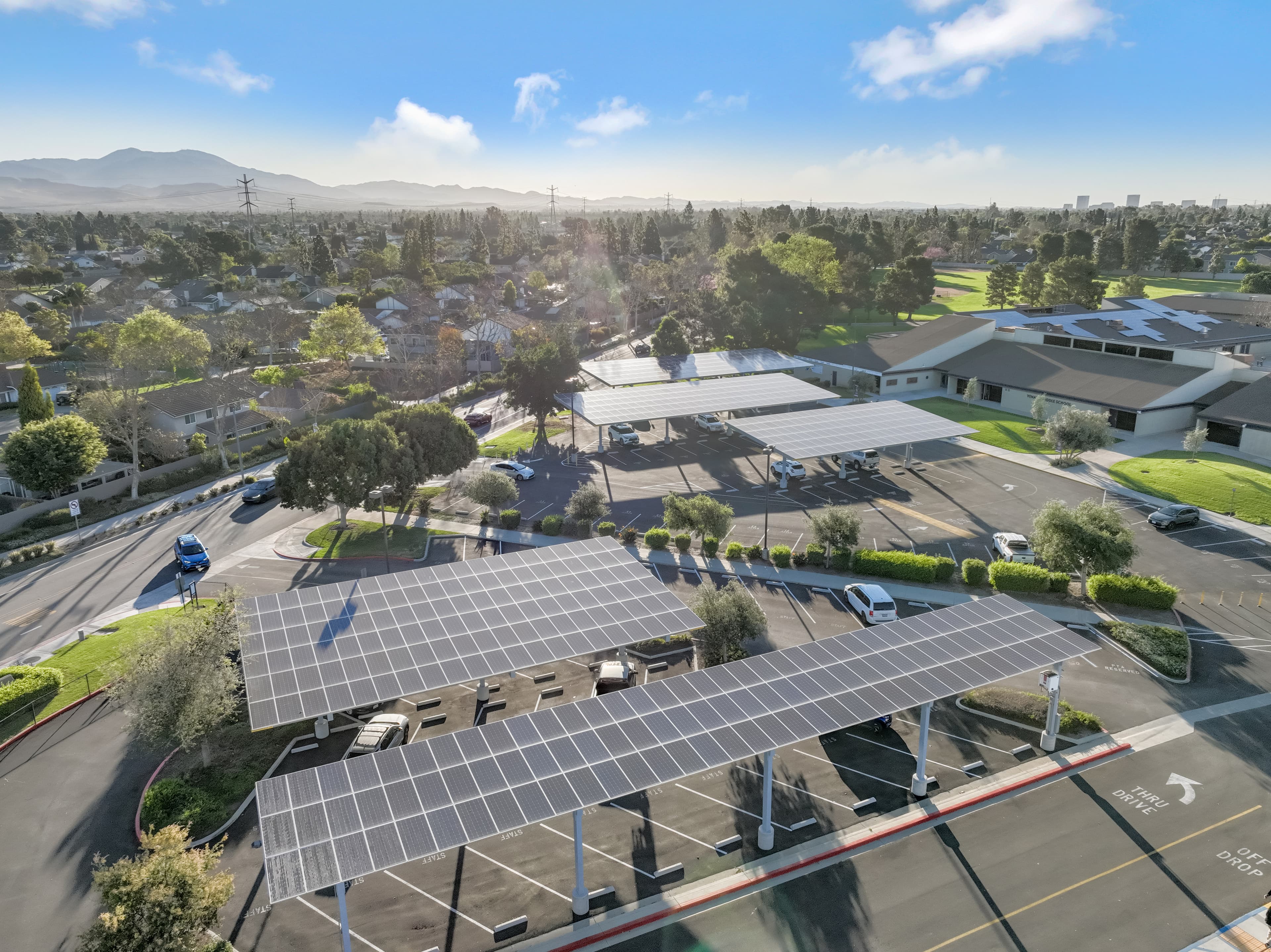 Expansive solar panel array